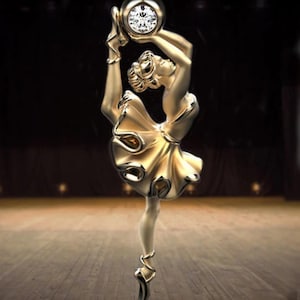 Sterling Silver Ballerina Necklace Elegant Ballet Pendant with White Cubic Zirconia Beautiful Ballerina Necklace Perfect Gift for Dancers