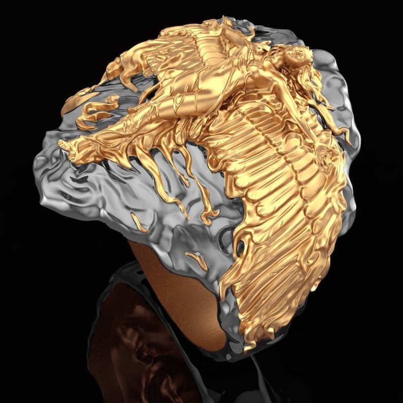 14KT Gold Over Phoenix Ring