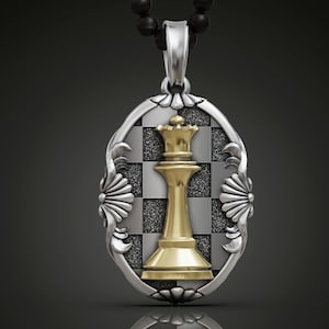 Chess Queen Pendant For Men And Women Chess Lover Gift Anniversary Gift Unique Chess Pendant Chess Jewelry Memorable Gift Meaningful Gift