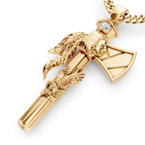 Axe Pendant For Man Warrior Men Sword Pendant Rustic Viking Style Axe Charm Anniversary Gift Birthday Gift  Everyday Wear Ideal Gift For Him