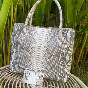 Genuine python skin bag image 11