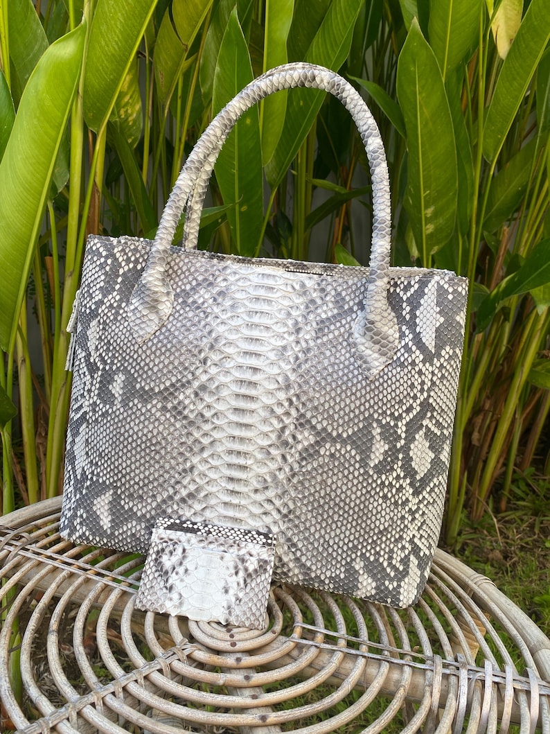Genuine python skin bag image 11