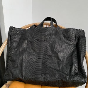 genuine python bag in totebag