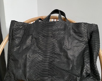 genuine python bag in totebag
