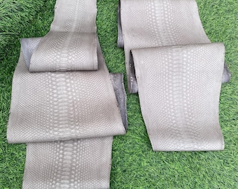 Cuir peau de serpent taupe