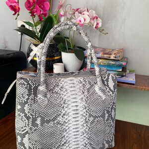 Genuine python skin bag image 6