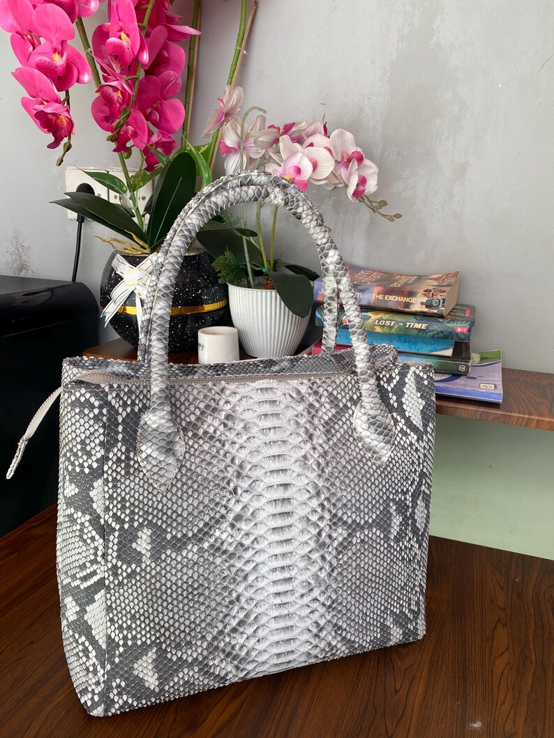 Genuine python skin bag image 6