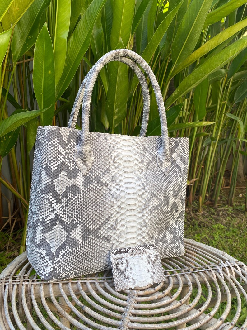 Genuine python skin bag image 7