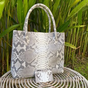 Genuine python skin bag image 8