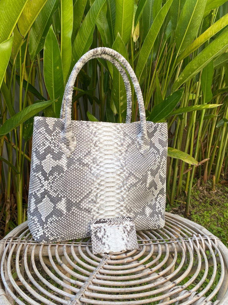 Genuine python skin bag image 8
