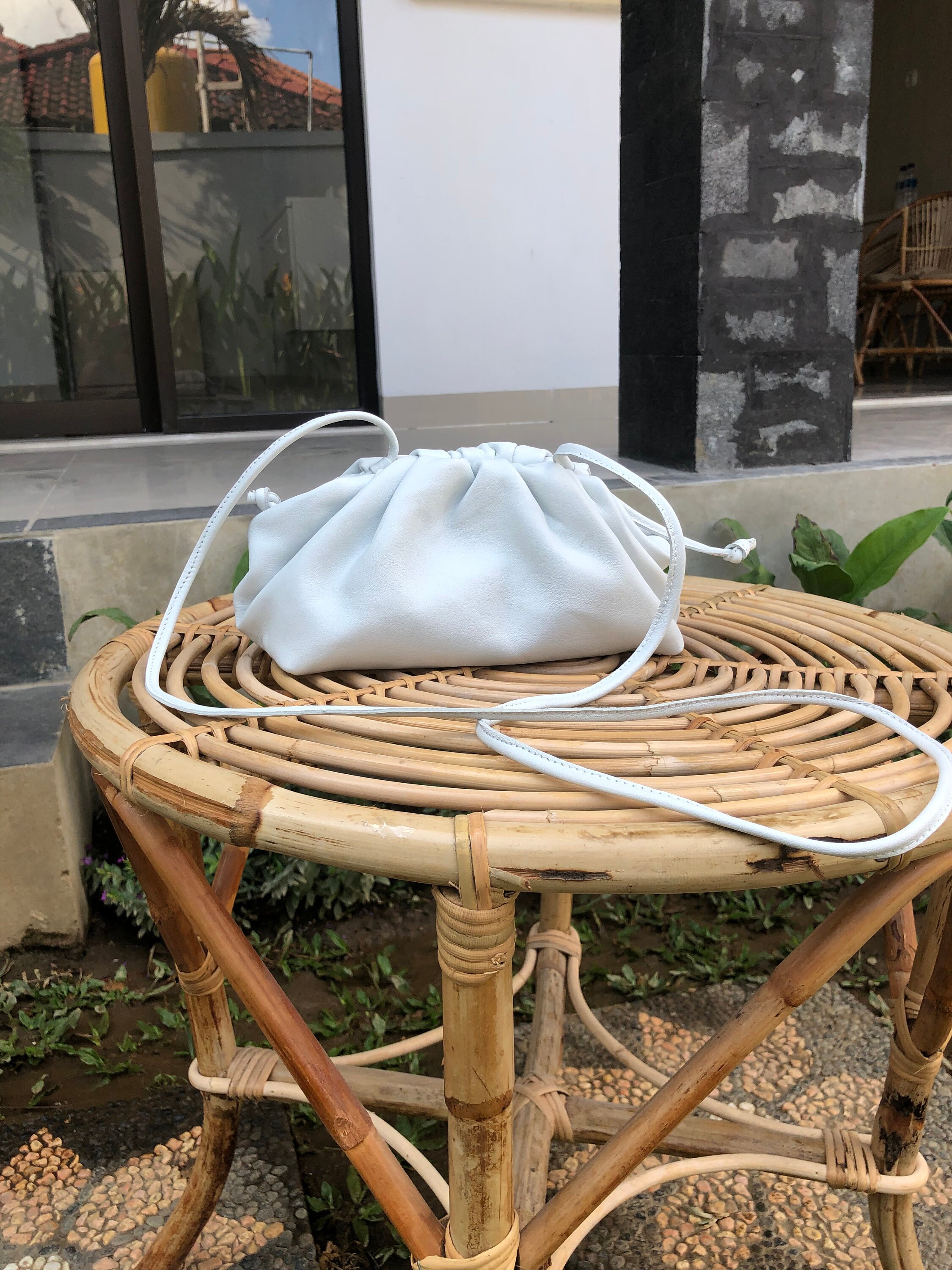 Large Cloud Studded Leather Shoulder Bag