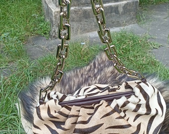 lamb leather zebra cluth