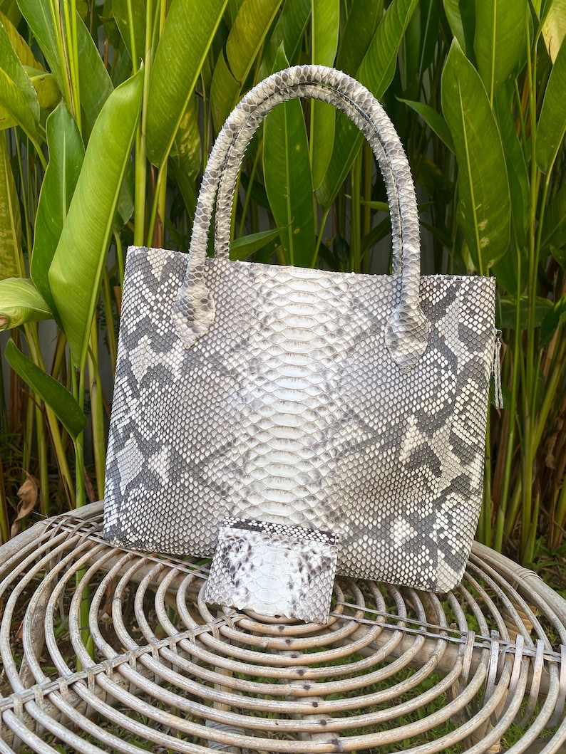 Genuine python skin bag image 12