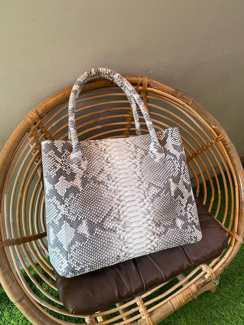 Genuine python skin bag image 10