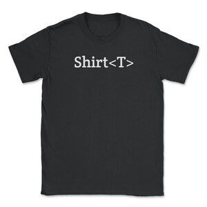 Shirt T Generic graphic Type in Funny Java Programming design Unisex T-Shirt