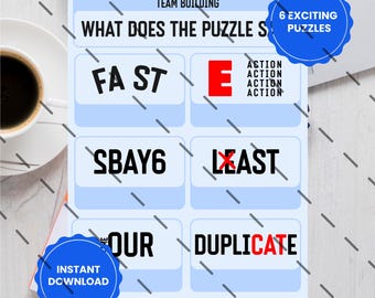 Puzzles Team Building Game - Druckvorlage Büroaktivität (PDF)