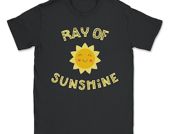 -shirt Ray de soleil | Graphique soleil souriant, t-shirt en coton unisexe