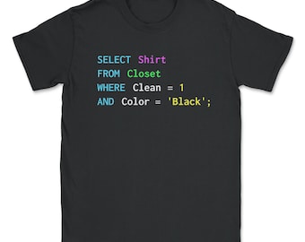 Funny SQL design for sql programmers, DBA, database admins Unisex T-Shirt