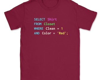 Funny SQL design for sql programmers, DBA, database admins Unisex T-Shirt