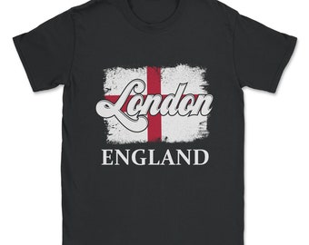 London England Flag Capital United Kingdom Londoner Tourists Unisex T-Shirt