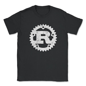 Rust Programming logo print distressed Unisex T-Shirt