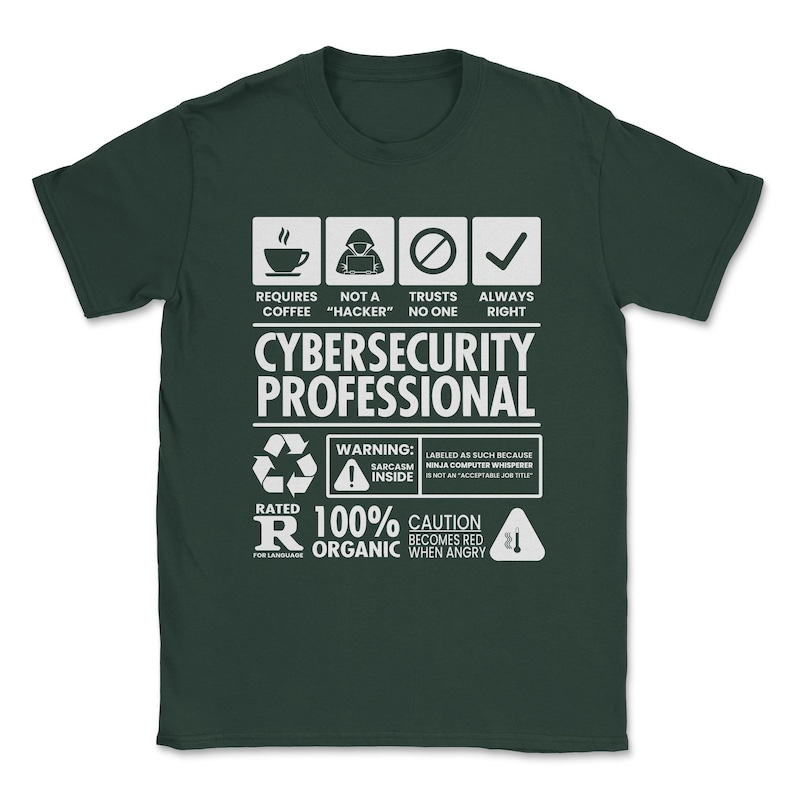 Cybersecurity Network Engineer Analyst Cyber Security Data Unisex T ...