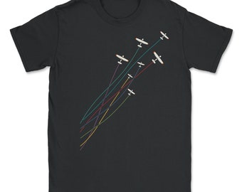 Camiseta unisex con diseño de piloto de avión vintage, regalo de cumpleaños para piloto de avión