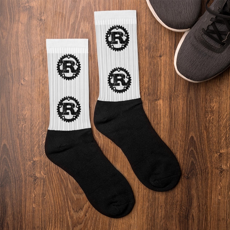 Rust Programming Language design distressed Socks