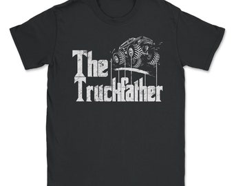 Monster Truck Jam Truckfather Distressed - Funny Dad Father UTE Pickup T-shirt unisexe