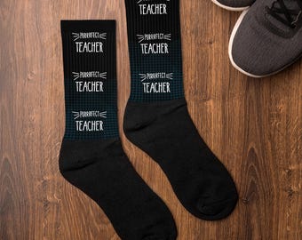 Purrrfect Teacher Socks, Cat Lover Gift