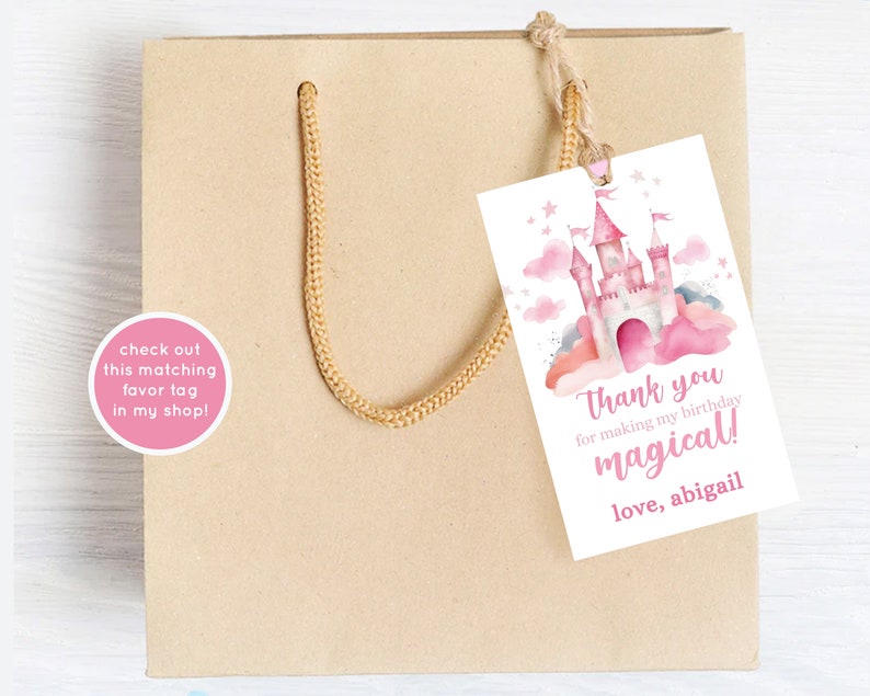 Princess Birthday Invite | Princess Party | Girls Third Birthday Party Digital Download | Magical Party Invite | Princess Castle Invite image 6