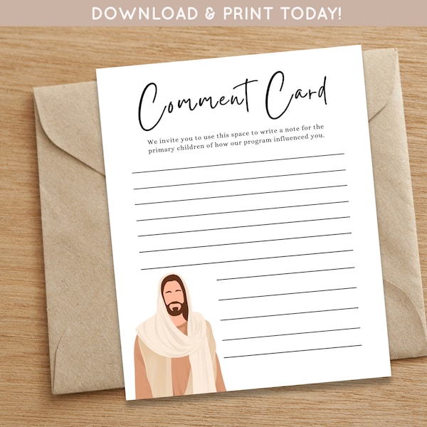Comment Card - Etsy
