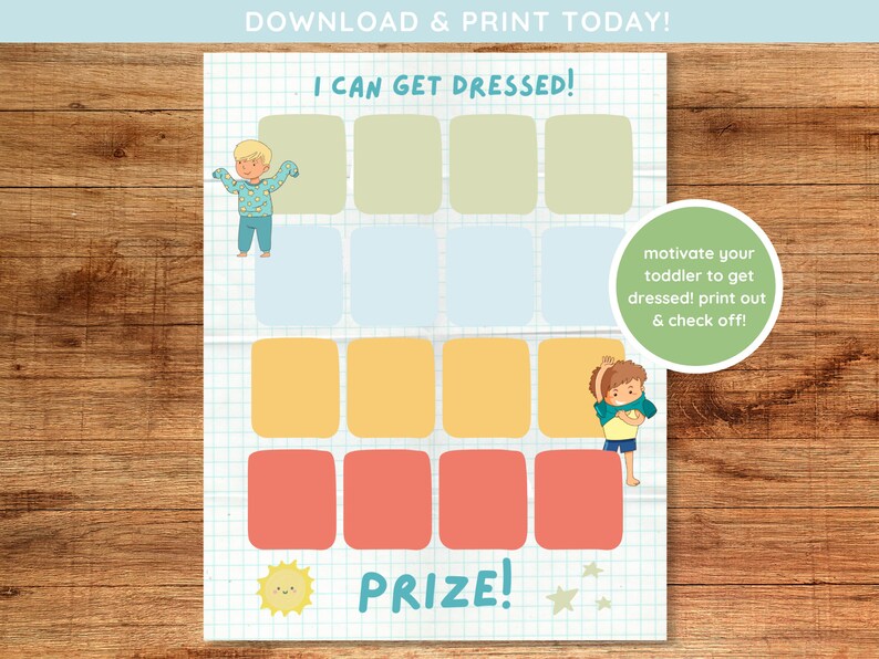 Get Myself Dressed Printable | Toddler Getting Dressed Printout | Boys ...