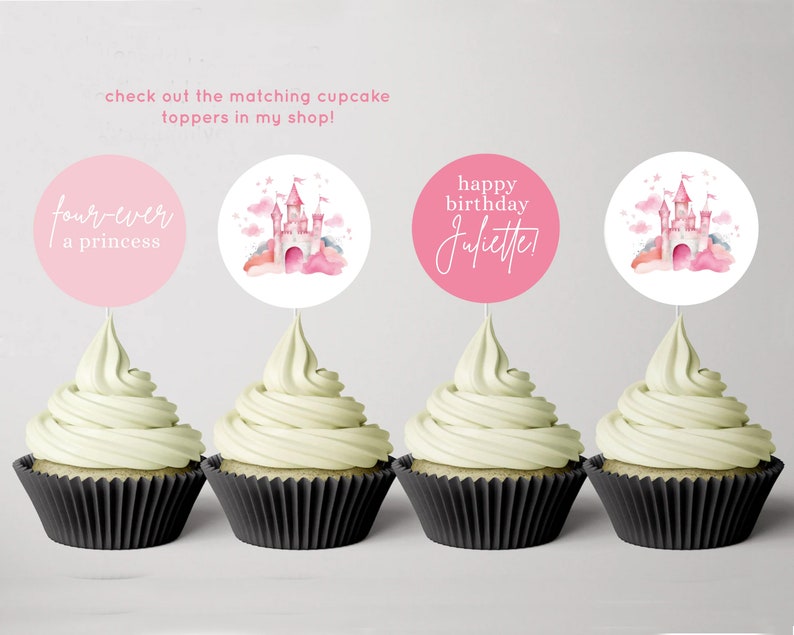 Princess Birthday Invite | Princess Party | Girls Third Birthday Party Digital Download | Magical Party Invite | Princess Castle Invite image 5