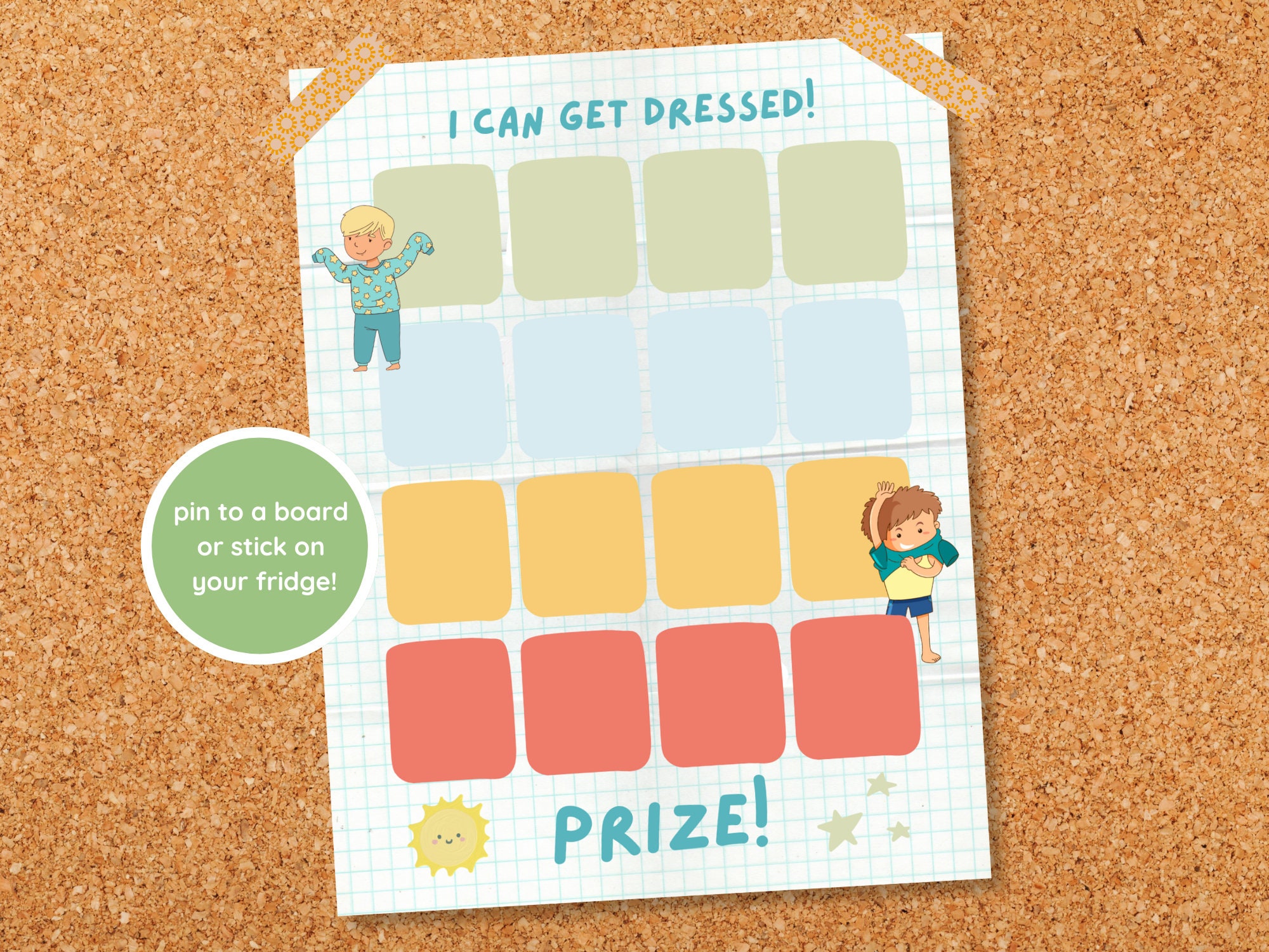 Get Myself Dressed Printable | Toddler Getting Dressed Printout | Boys ...