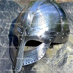 18 Gauge Steel Medieval NJORD Helmet Medieval Viking Nosal Helmet Viking Handmade Helmet Best Gift For Halloween Viking Roleplay Helmet