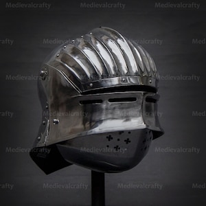 18GA Medieval Sallet Helmet Medieval German Salleta Helmet Medieval Transitional Sallet Helmet Medieval Knight Headpieces Roleplay Costume