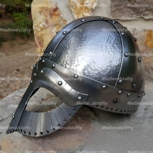 18 Gauge Medieval Viking Helmet Medieval Hammered Work Helmet Viking Metal Dagur Helmet Medieval Viking Ocular Helmet Fully Handmade Helmet