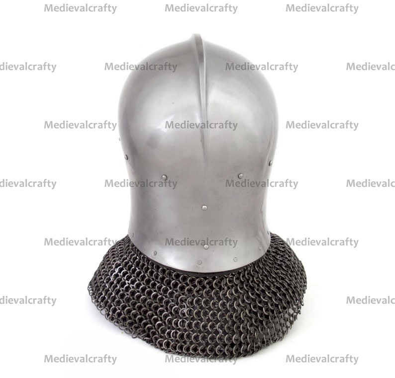 18 Gauge Medieval Heavy Italian Grill Helmet Medieval Barbute Combat