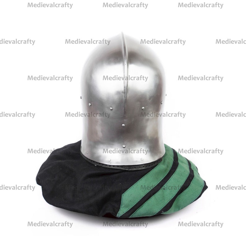 16 Gauge Medieval Viking Helmet Medieval Barbute Y Shaped Visor Type