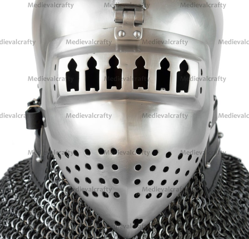 16G Medieval German Clapvisor Hundsgugel Helmet Medieval