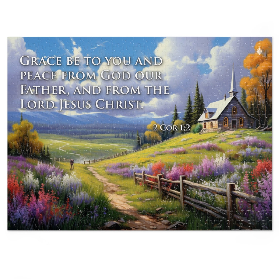 Bible Verse Jigsaw Puzzle Colorful Spring Meadow 2nd Corinthians 500 ...