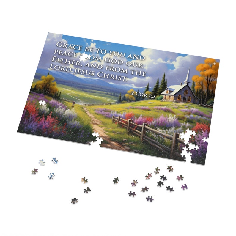 Bible Verse Jigsaw Puzzle Colorful Spring Meadow 2nd Corinthians 500 ...