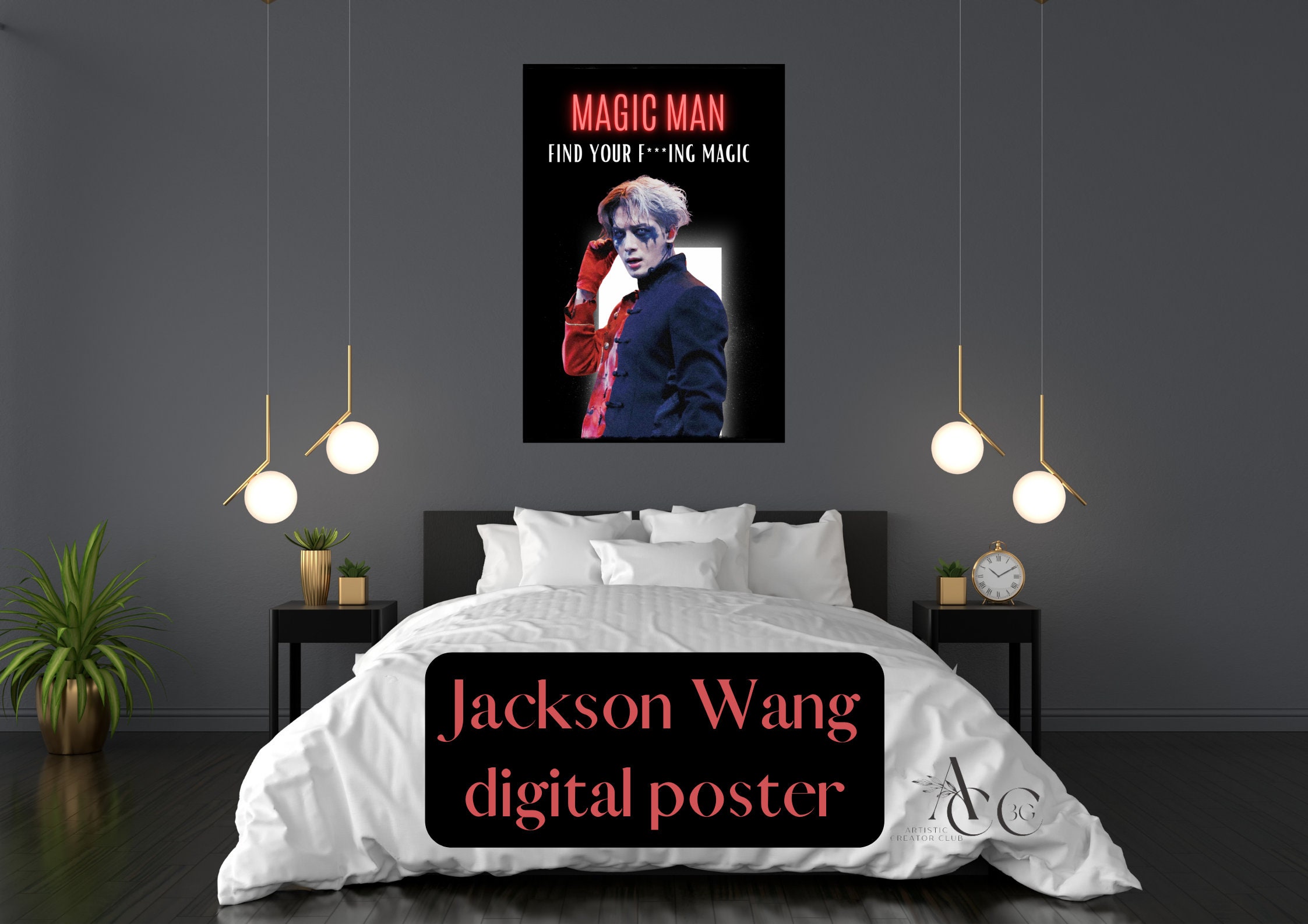 Jackson Wang Poster Magic Man Digital Download Digital Etsy