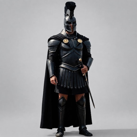 The Odyssey Helmet, Roman Centurion Armor Costume, Handmade Agamemnon Inspired Greek Warrior Armor With Real Spine Bone Medieval Armor