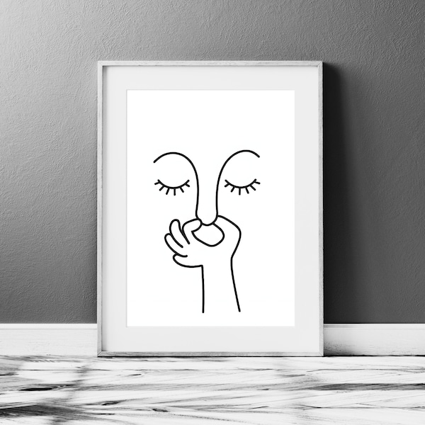 Bad Smell Humorous Bathroom Wall Art, Funny Toilet Poster, Guest Digital Download, Modern Minimalistic Wall Decor, digital download