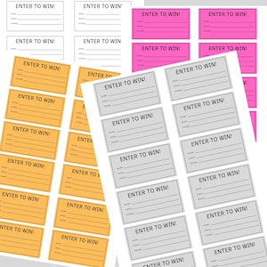 Tickets de tombola imprimables, Tickets « Participez pour gagner », Modèle de ticket de tombola imprimable, Télécharger un ticket de tombola, Ticket de tombola simple