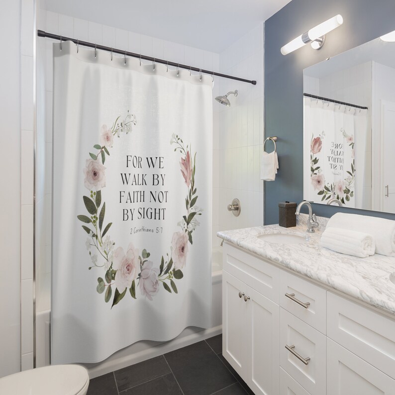 Inspirational Shower Curtain Etsy