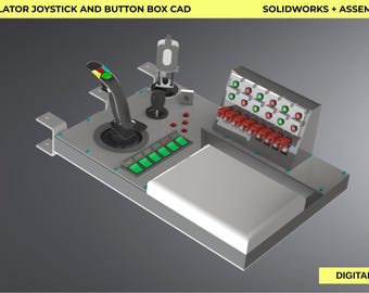 Farming Simulator Joystick Button Box CAD Design – DIY Control Panel (SolidWorks STEP)