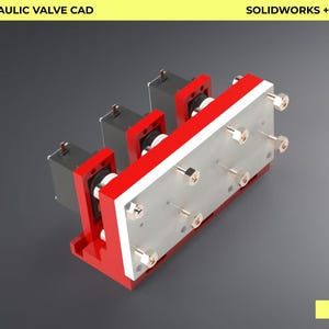 Blok zaworów hydraulicznych do koparki 3CH RC – mechaniczny model CAD dla konstruktorów w skali 1/14